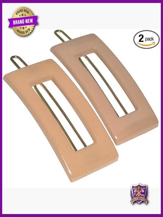 Hair Barrette Slides Clips Set of 2 Strong Hold No Slip Grip main image 7